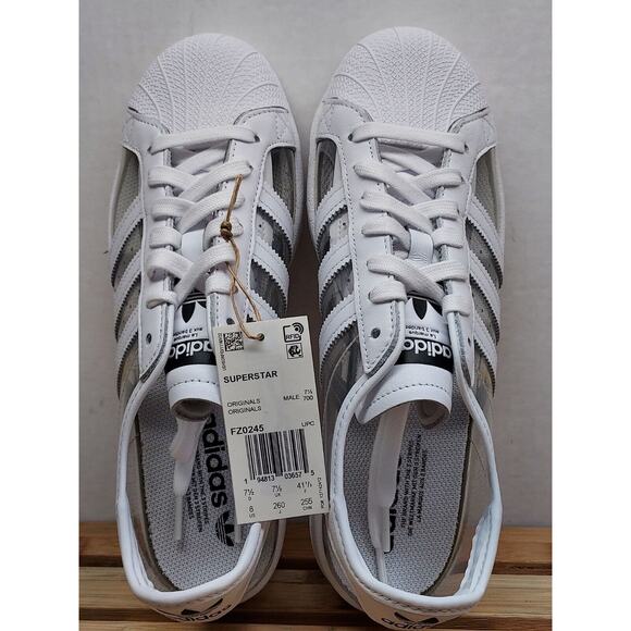 Adidas Mens Superstar Original Transparent Shoes Size 8 main image 7